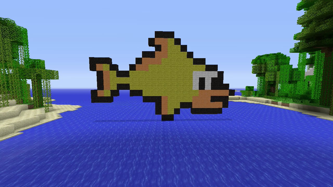 Minecraft Pixel Art - Fish - YouTube.
