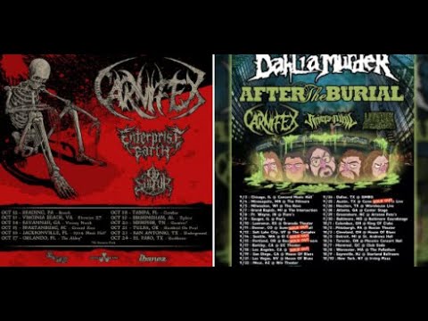 Carnifex announce tour w/ Enterprise Earth and Ov Sulfur + Black Dahlia murder tour!