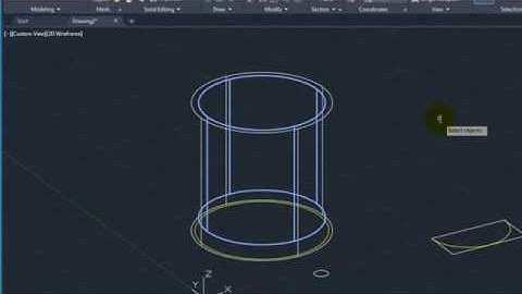 AutoCAD 2020 3D tutorial - Creating a mug part 2 (Extrude, Sweep, Subtract)