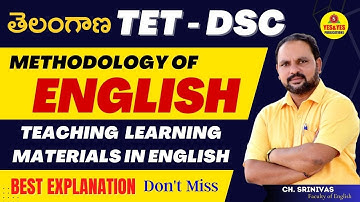 TS TET - DSC _ METHODOLOGY OF ENGLISH _ TEACHING LEARNING MATERIALS IN ENGLISH @yespublications