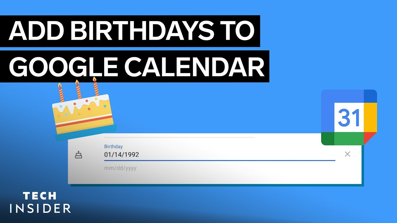 How To Add Birthdays To Google Calendar YouTube