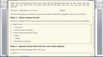 Converting documents into DAISY with SensusAccess