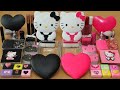 Mixing”Black VS Pink” Eyeshadow and Makeup,parts,glitter Into Slime!Satisfying Slime Video!★ASMR★