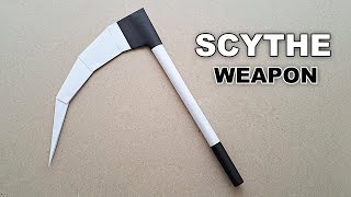 DIY  HOW TO MAKE A SCYTHE WEAPON FROM A4 PAPER