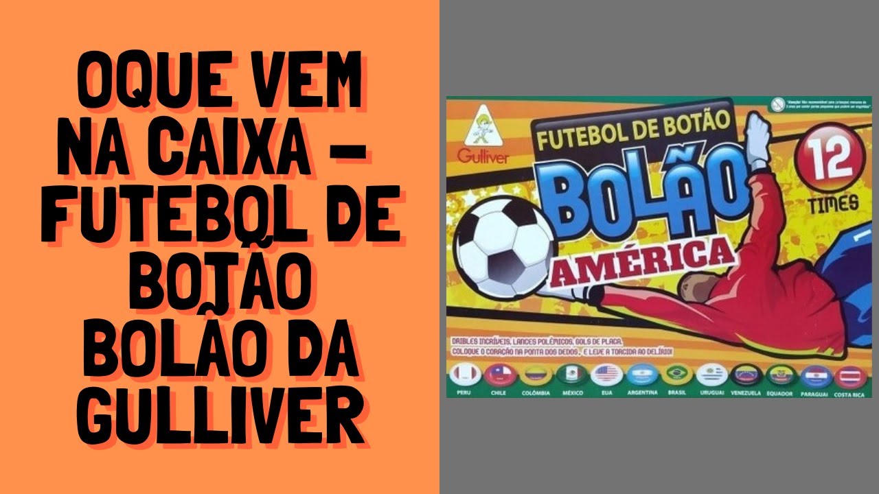 Jogo de Futebol de Botão - Cristal - 6 Times - Gulliver