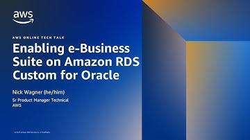 Enabling Oracle E-Business Suite on Amazon RDS Custom for Oracle