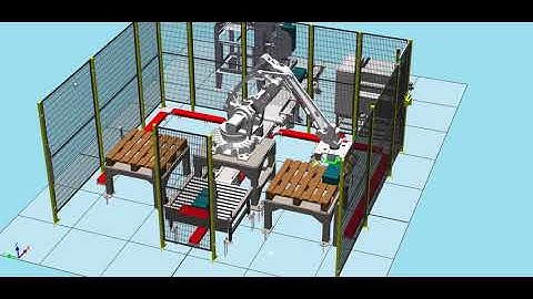 RobotStudio Palletizing Simulation #abb #kuka #fanuc #yaskawa #robot #RobotStudio (Pick and Place)