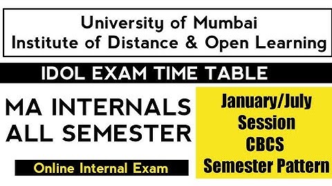 MA ONLINE INTERNAL EXAM TIME TABLE | ASHISH SIR
