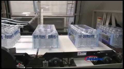 Film Only Shrink Wrap System for PET Bottles of Water - Integrated Tray Packing & Shrink Wrapping