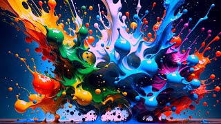[Copyright Free] Colorful Background Video: Abstract Liquid Paint Madness - Visuals, 4K (Ultra HD)