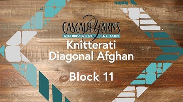 Knitterati Diagonal Afghan - Block 11!