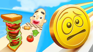 Sandwich Runner 🆚 Coin Rush MAX LEVEL PRO Gameplay iOS & Android Walkthrough BEST GAME EVER PLAYED