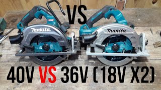 Makita 40v Circular Saw VS Makita 36v (18v x2) | Makita HS003G 40v Circular Saw Review
