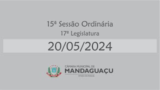 15ª Sessão Ordinária | 20/05/2024