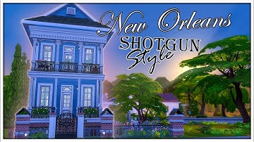 The Sims 4 2-Story New Orleans Shotgun Style House | Base Game Only | My First Stop Motion Build