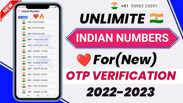 OTP Bypass Indian Number 2022 l Indian Number OTP Bypass l Free Indian Number For OTP 2023