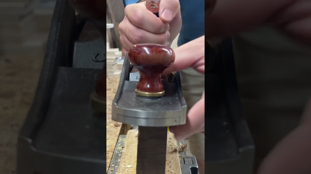 Hand planing edges to get a seamless glue joint. 