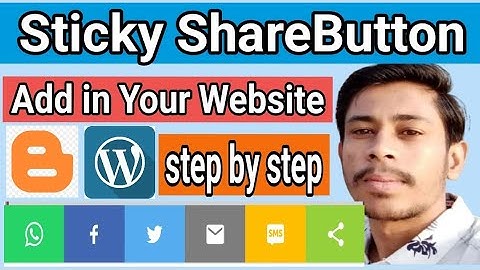 Add Sticky ShareButton In Your Blogger, Wordpress and Other Site | Social Share button Add website