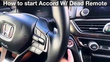 2018 - 2023 Honda Accord No Key Detected How to start with a dead remote battery / key fob