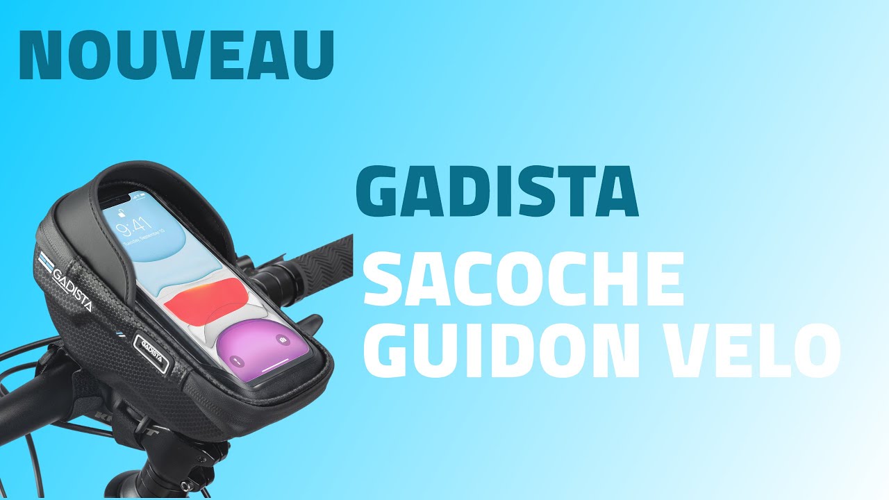 GADISTA® France, Sacoche Velo pour téléphone Tactile (Jusqu'à 6.5).  Support Telephone Velo étanche. Sac de vélo, Pochette Waterproof pour Velo  avec 4 Velcros, Idée Homme Noel : : Sports et Loisirs