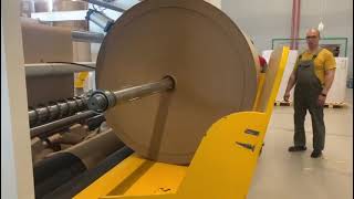 2500 High-Speed Paper Core Paper Roll Slitting Rewinding Machine 600 Meters working in Europe
