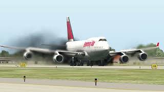 Worst Boeing 747 Emergency Landing With Fire Engine   X-Plane 11