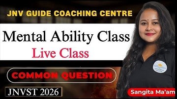 Mental Ability  Live Class // নৱোদয় বাচনি পৰীক্ষা 2026 (Live Class)