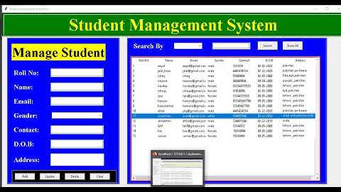 How to make a Student Management System in python with Database #hindi tkinter in 2021