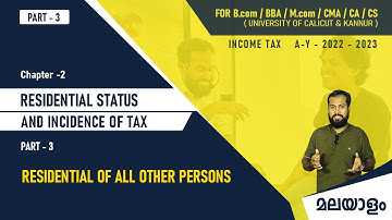 C-2 Residential status and tax liability-P-3/Calicut university/ B.Com/BBA/M.Com/CMA/CA/CS