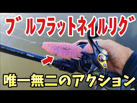 ブルフラットのネイルリグは唯一無二の動きが出せます【バス釣り】