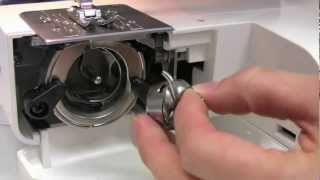 Inserting the Janome Front Loading Bobbin Case