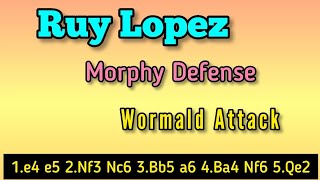 Ruy Lopez Opening: Murphy Defense & Wormald Attack  LIVE CHESS GAME #chess  #chessgame # 