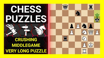 Chess Puzzles to Practice. Themes: Crushing, Middlegame, Very long puzzle. Learn Chess