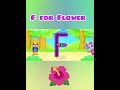 F for Flower 🌺|| alphabet letter  F#abcd #alphabet #phonics #abc #kidslearning #cartoon