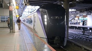 JR東日本E353系N118編成特急かいじ40号新宿駅行き新宿駅到着(2023/7/7)