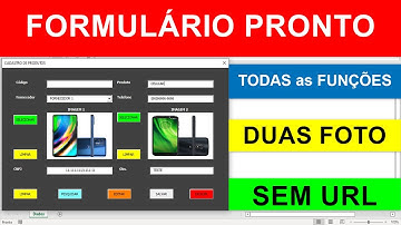 FORMULÁRIO de CADASTRO de PRODUTOS EXCEL VBA com DUAS IMAGENS