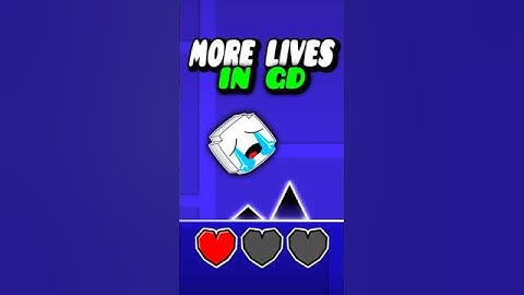 GEOMETRY DASH BUT YOU HAVE MORE LIVES?!! #geometrydash #gd #shorts #games