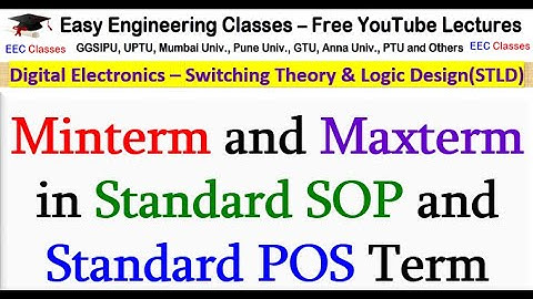 Minterm and Maxterm in Standard SOP and Standard POS Term | Digital Electronics Lectures