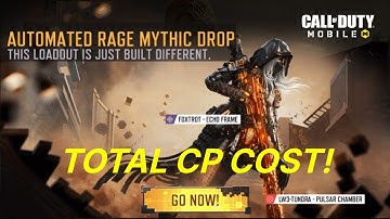 TOTAL CP COST FOR MYTHIC LW3-TUNDRA - PULSAR CHAMBER & FOXTROT - ECHO FRAME | AUTOMATED RAGE MYTHIC