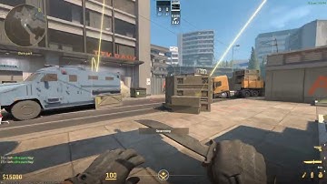 Counterstrike CS2 - Overpass smoke bank and stairs from long