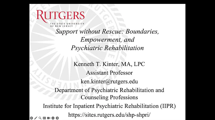 Support without Rescue: Boundaries, Empowerment, and Psychiatric Rehabilitation.