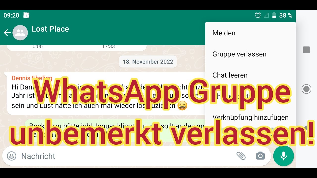 Whatsapp Hat Die Gruppe Verlassen Fake Whatsapp Gruppe unbemerkt verlassen ohne das es jemand merkt Anleitung