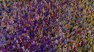 Blender crowd simulation test