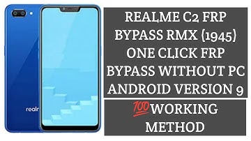 Realme C2 frp bypass ||RMX (1945) ||one click frp bypass without PC|| 100% working method