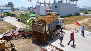 Start a new brilliant project! Dozer D20P KOMATSU, 5ton dump truck mix VDO