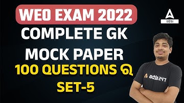OSSC WEO Preparation | Complete GK Mock Paper | 100 Questions #5