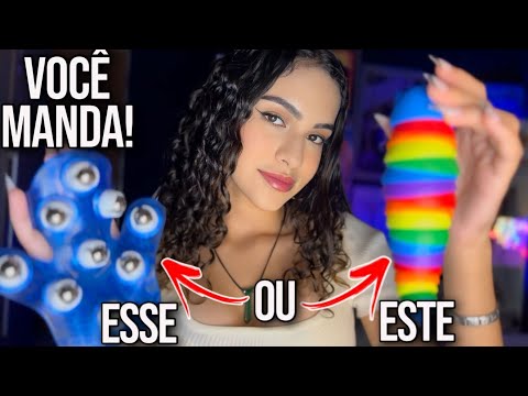 ASMR, MAS VOCÊ ESCOLHE O SOM QUE VOU FAZER 🌀