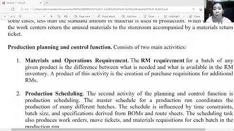CONVERSION CYCLE | Traditional Mnufacturing Environment