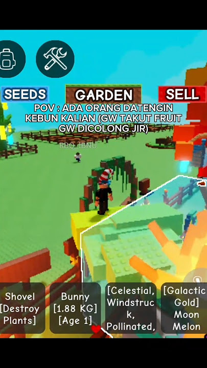 Nyolong buah moment Roblox Grow a garden #roblox #shorts #growagarden