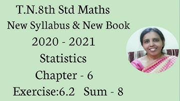 T.N.8th Std Maths  Exercise:6.2  Sum - 8  | Statistics.|Frequency Polygon |chapter-6 |